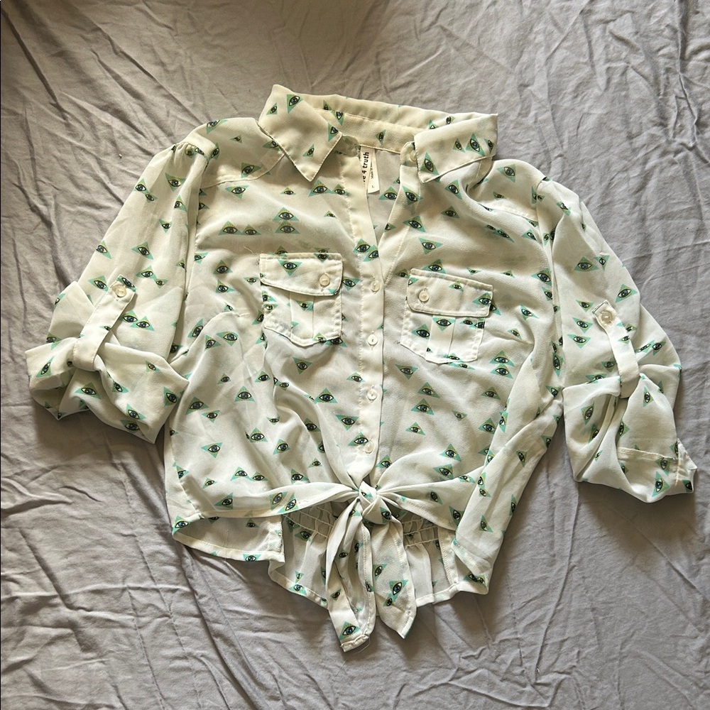 Live 4 Truth White and Green Crop Top